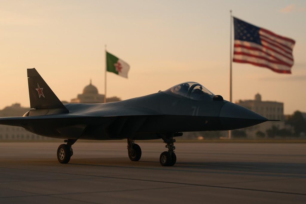 découvrez comment alger modernise sa flotte militaire avec les avions russes les plus avancés, et analysez les risques de sanctions américaines en réponse à cette alliance stratégique.