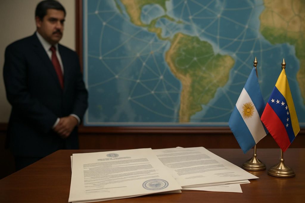 analyse géopolitique des motifs invoqués par la justice argentine pour demander l'extradition de nicolás maduro, explorant les enjeux politiques et juridiques sous-jacents.