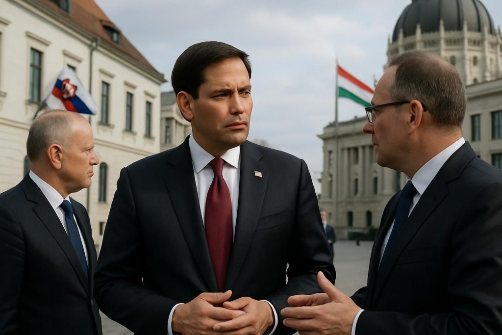 découvrez la tournée de marco rubio en slovaquie et hongrie, des alliés européens stratégiques de donald trump, au cœur des enjeux géopolitiques actuels.