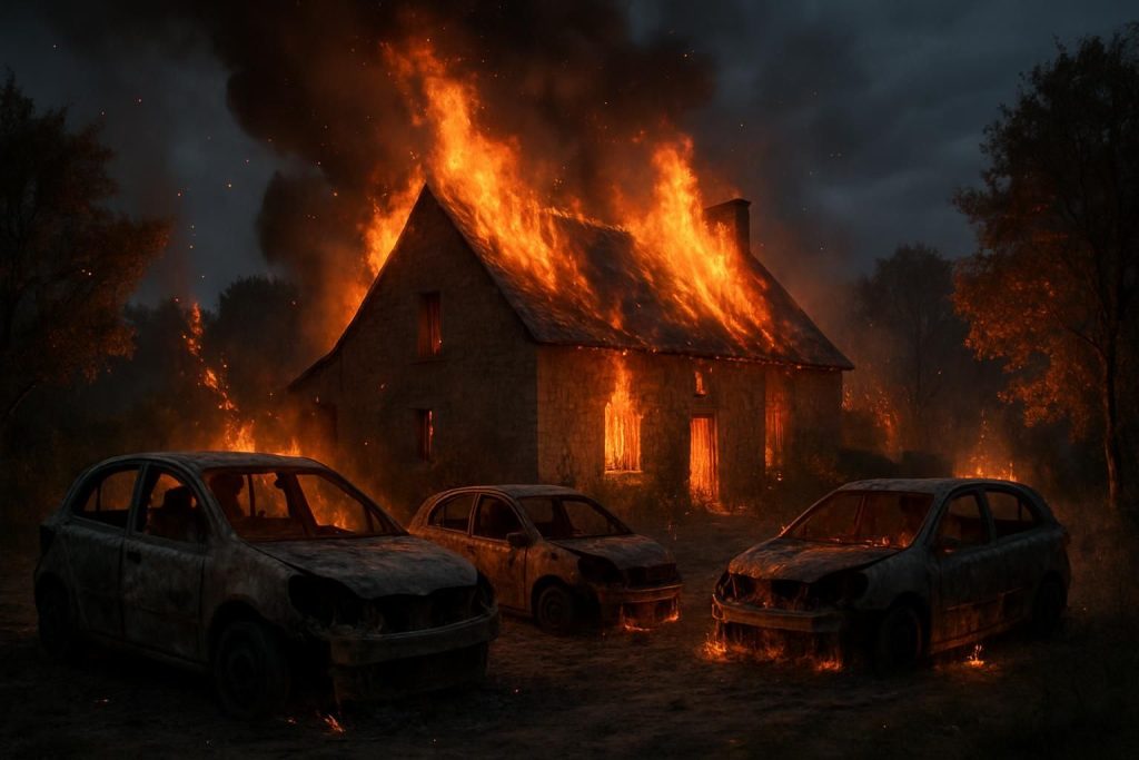 un incendie dévastateur dans le perche ornais a gravement endommagé une maison et trois voitures, mobilisant les secours pour maîtriser les flammes et assurer la sécurité des habitants.