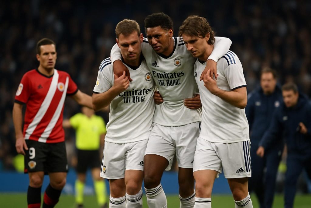 jude bellingham obligé de quitter le terrain dès la 10e minute face au rayo vallecano, suscitant une inquiétude croissante au real madrid quant à son état de santé.