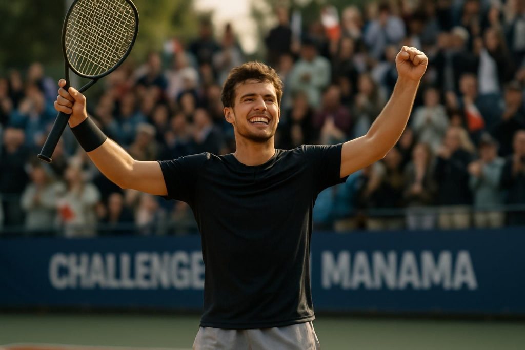 découvrez le triomphe de kyrian jacquet au challenger de manama et son incroyable performance qui le rapproche du top 100 mondial du tennis.