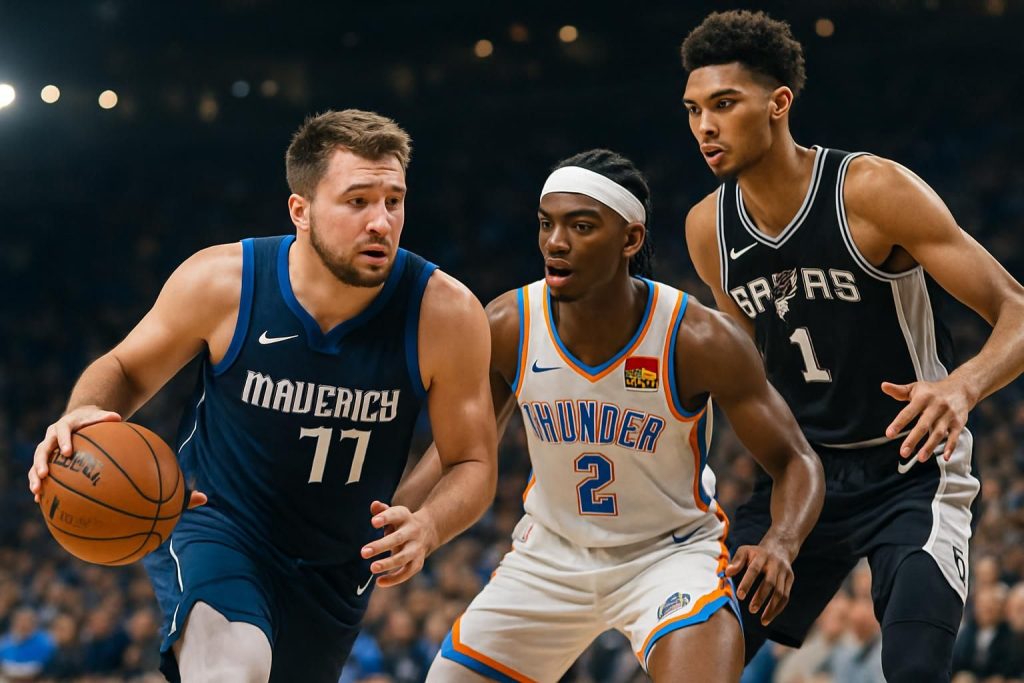 découvrez le duel palpitant entre luka doncic, shai gilgeous-alexander et victor wembanyama pour le titre de mvp, une compétition serrée qui tient tous les fans en haleine.