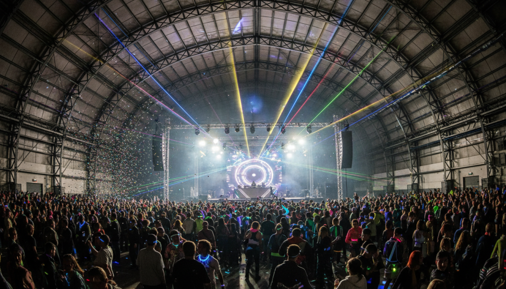découvrez la première rave-party monumentale au min de toulouse en avril, rassemblant 8000 festivaliers dans un hangar xxl pour une expérience musicale unique et inoubliable.