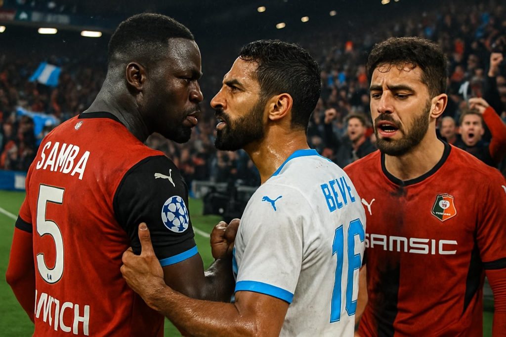 revivez les moments forts de la soirée agitée lors de l'élimination de rennes à marseille, entre tensions entre beye et samba et émotions intenses d'al-tamari.