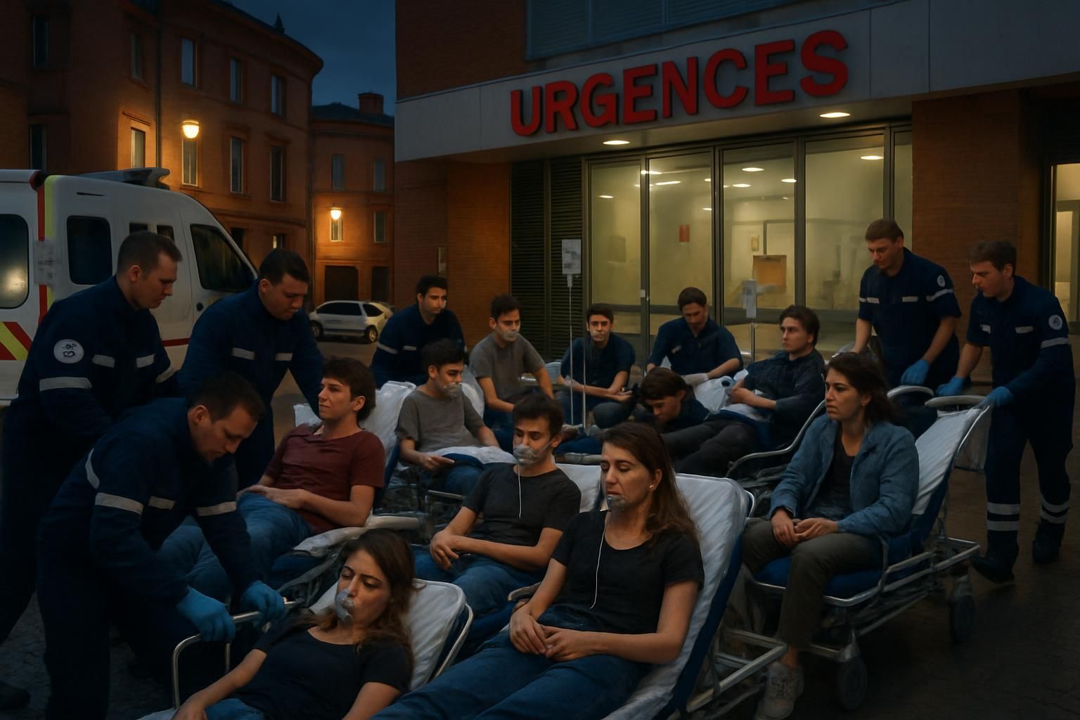 à toulouse, onze étudiants ont été hospitalisés après une intoxication massive due à la consommation d'alcool et de drogues, soulevant des inquiétudes sur la sécurité des jeunes lors des soirées.