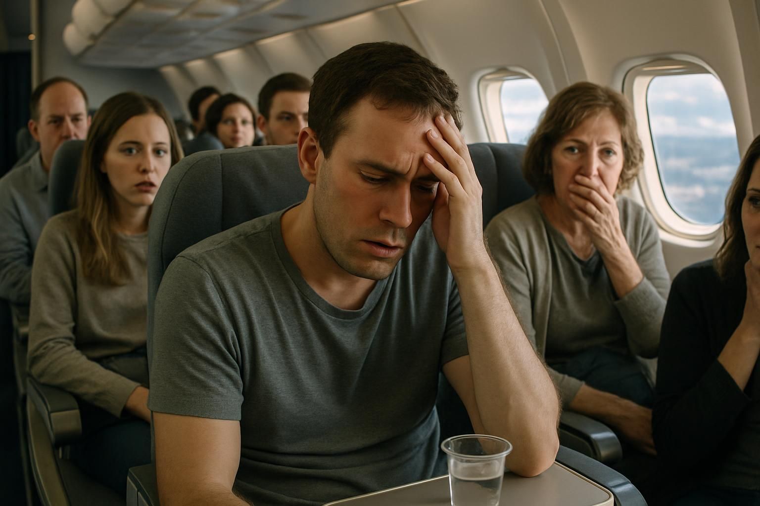 un passager tombe malade à bord d’un vol paris-nice, provoquant une scène inquiétante qui a laissé plusieurs passagers livides. découvrez les détails de cet incident en vol.