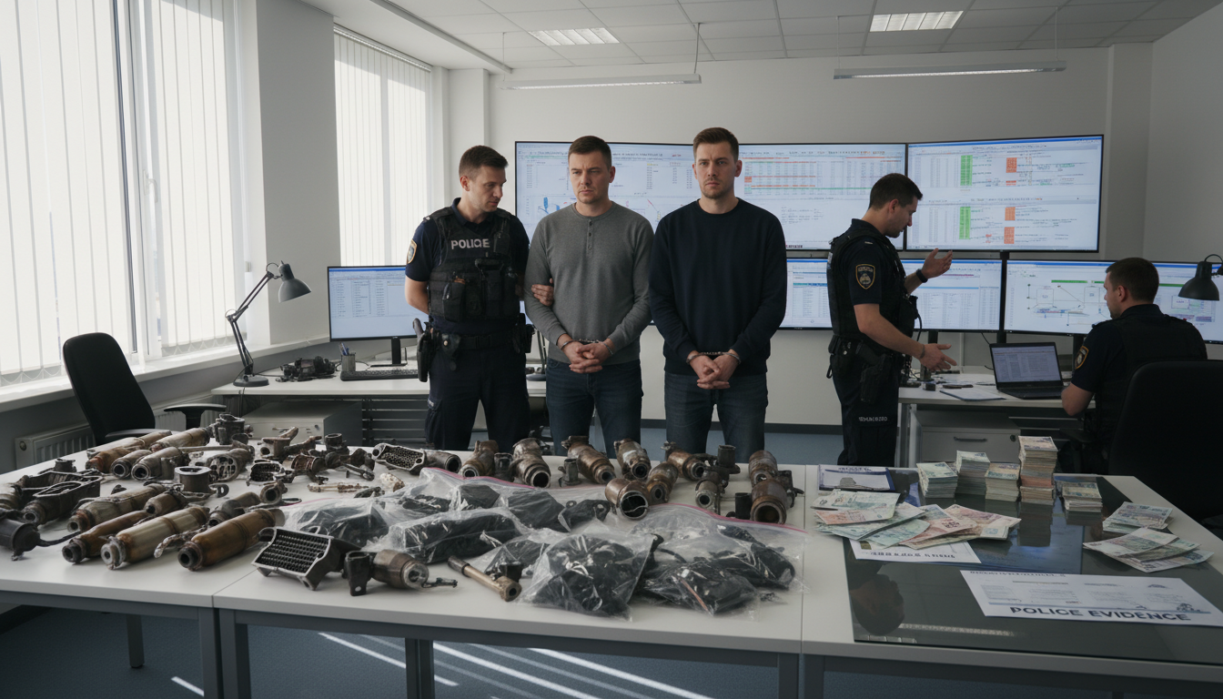 une enquête approfondie dévoile un réseau de trafic de pots catalytiques, aboutissant à trois arrestations et évaluant le préjudice à un million d'euros.