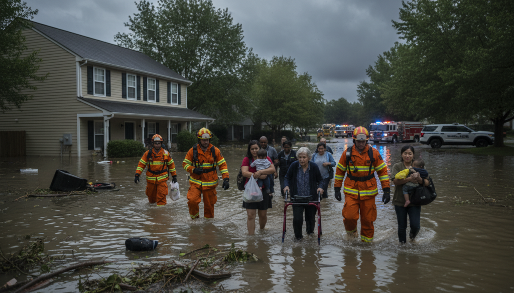 une fuite d'eau négligée provoque l'inondation d'une maison, entraînant l'évacuation d'une quinzaine de personnes pour leur sécurité.