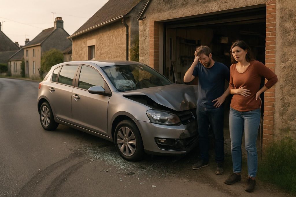à tresbœuf, une voiture quitte la route et termine sa course dans un garage, faisant deux blessés légers. découvrez les circonstances de cet accident.