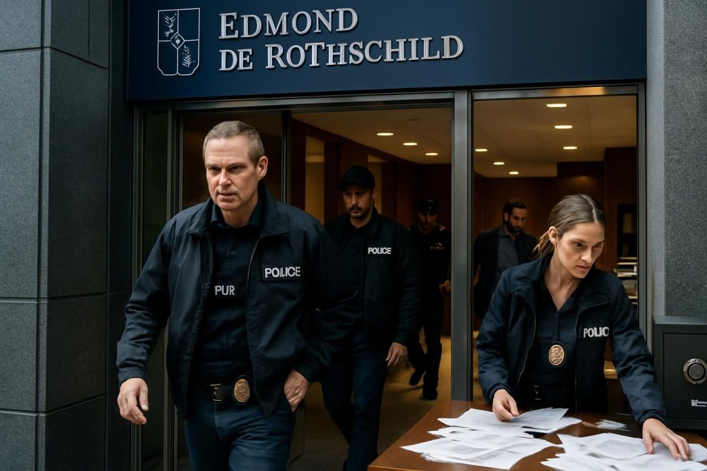 affaire epstein : une perquisition a eu lieu à la banque edmond de rothschild dans le cadre d'une enquête financière en cours. découvrez les détails et les avancées de l'enquête.