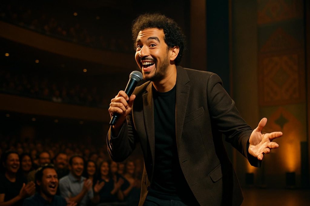 découvrez «ana tani», le spectacle où l’humoriste khalifa bmk met en lumière l’algérie avec humour et passion sur scène.