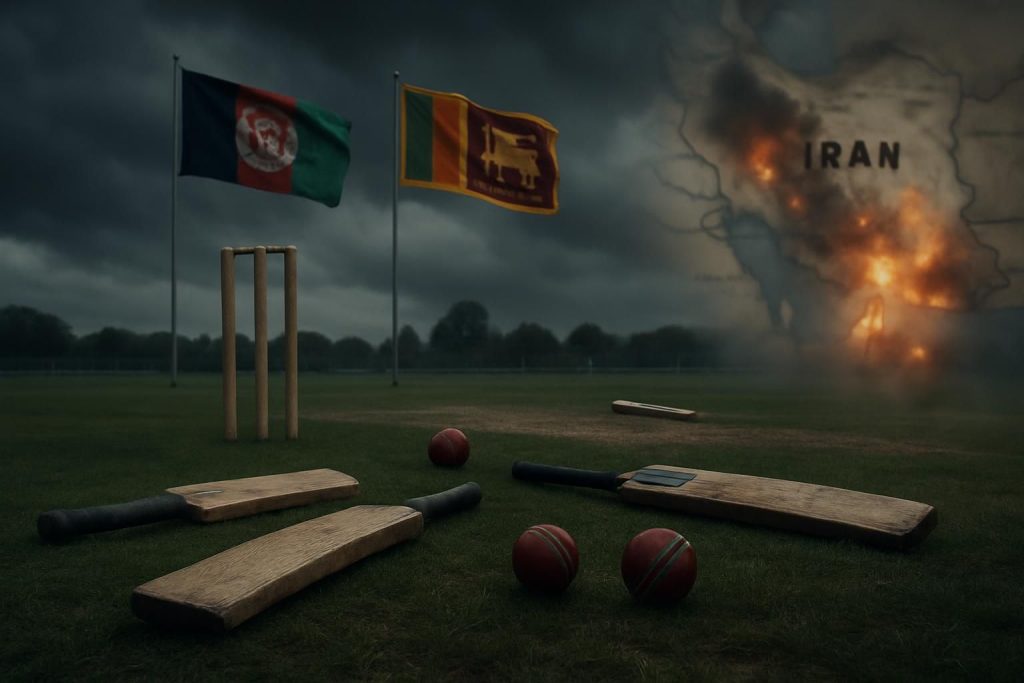 annulation de la série de cricket entre l'afghanistan et le sri lanka à cause du conflit en iran, impactant le calendrier sportif international.