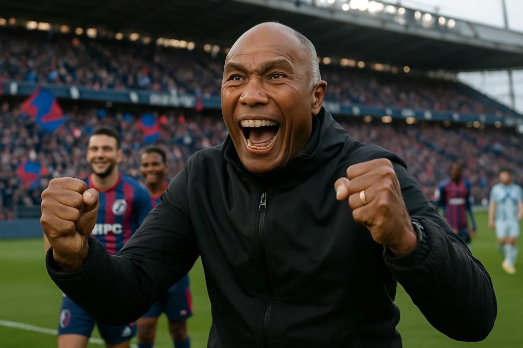 antoine kombouaré exprime sa joie après la victoire du paris fc contre le havre, soulignant l'importance de toujours gagner pour progresser.
