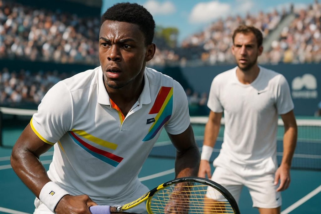 arthur fils s'impose face à valentin vacherot et se qualifie pour les quarts de finale du tournoi de miami, démontrant son talent et sa détermination.