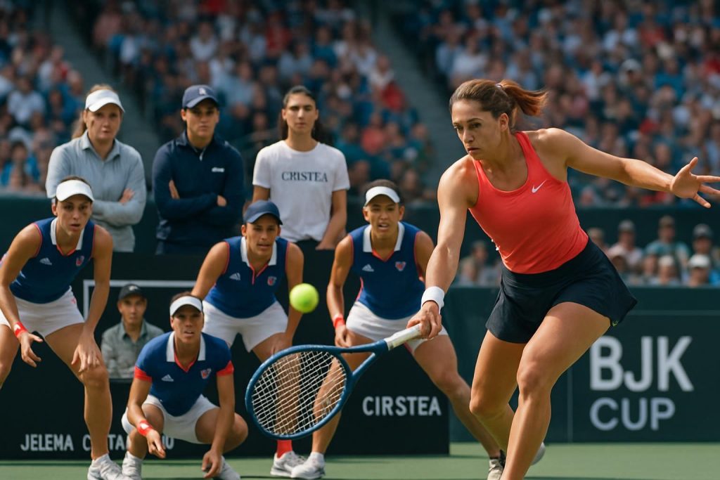 découvrez l'analyse de la bjk cup avec une seule joueuse du top 100 affrontant l'équipe de france, tandis qu'ostapenko, cristian et cirstea sont hors compétition.