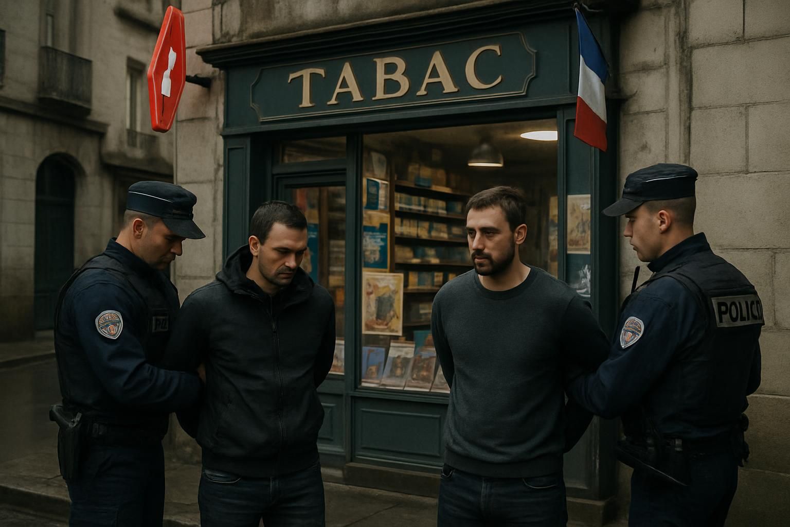 deux braqueurs du bureau de tabac de toutes-aides à nantes ont été condamnés à deux ans de prison ferme pour leur crime.