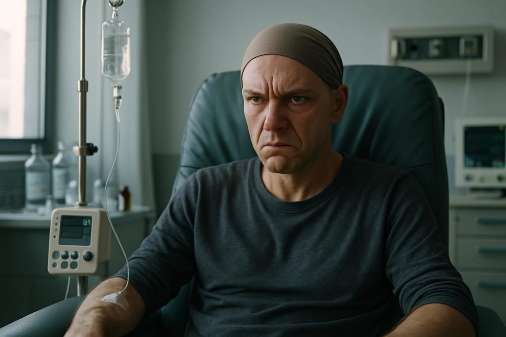 découvrez un récit poignant de lutte contre le cancer, explorant les émotions intenses de la colère vécues durant les séances de chimiothérapie.