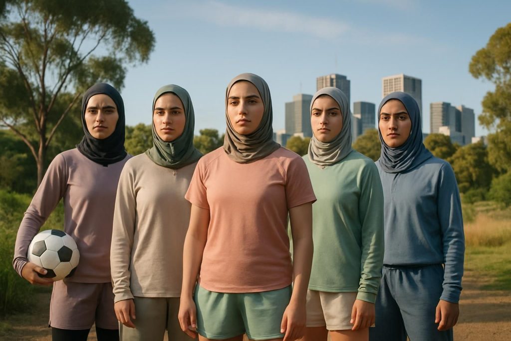 découvrez l'histoire de cinq footballeuses iraniennes réfugiées en australie après avoir refusé de chanter l'hymne national, symbolisant leur lutte pour la liberté et les droits humains.