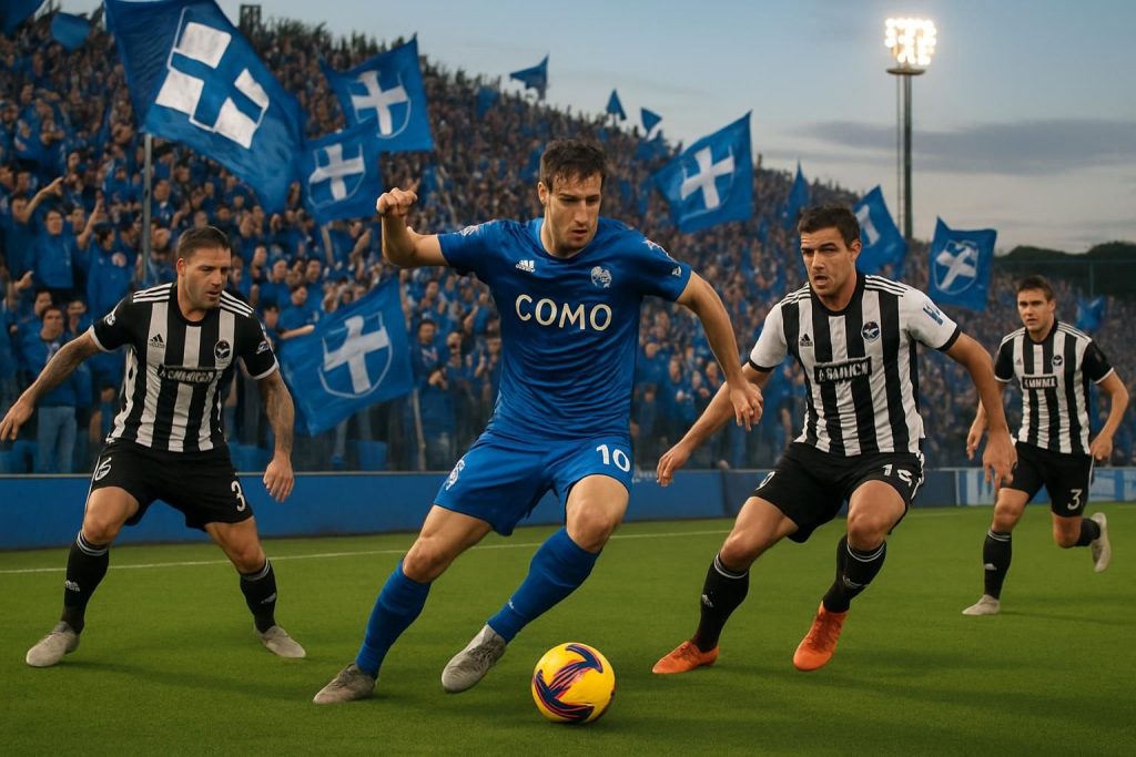 côme consolide sa 4e position en serie a avec une performance offensive spectaculaire lors du match contre pise, offrant un spectacle footballistique impressionnant.