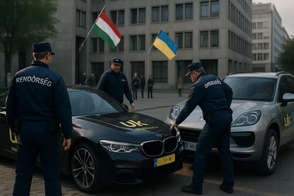 tensions diplomatiques entre la hongrie et l'ukraine après la saisie par la hongrie de véhicules appartenant à une banque ukrainienne, déclenchant une vive réaction de kiev.