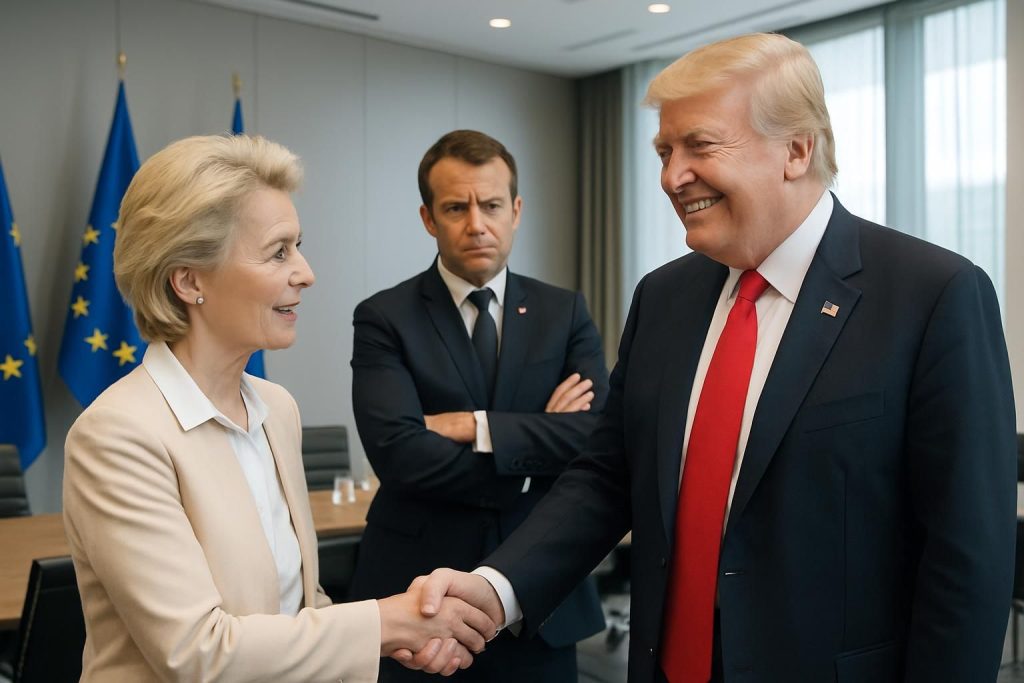 découvrez comment ursula von der leyen privilégie la diplomatie avec donald trump lors du conseil de la paix, suscitant la désapprobation d'emmanuel macron.