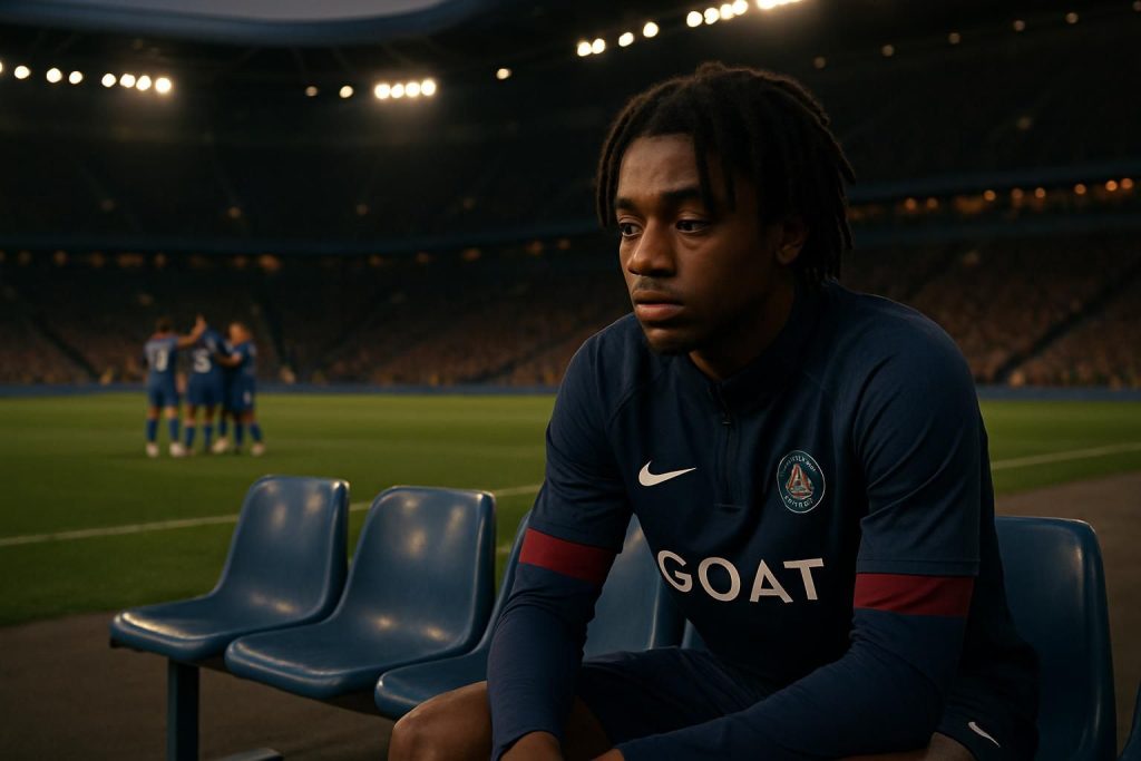 analyse de la contre-performance du psg face à chelsea et état actuel du dossier senny mayulu, avec un silence prolongé autour de son avenir au club parisien.