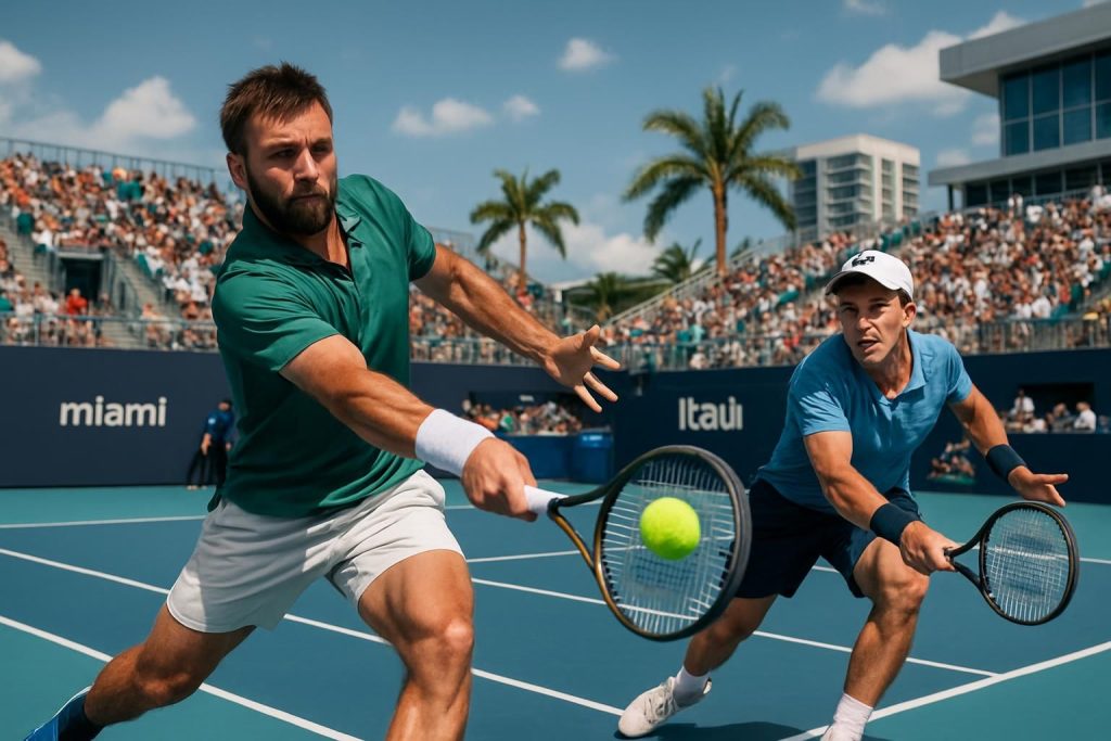 corentin moutet surprend tomas machac dans un match intense et spectaculaire, se qualifiant pour un troisième tour prestigieux à miami où il affrontera jannik sinner.