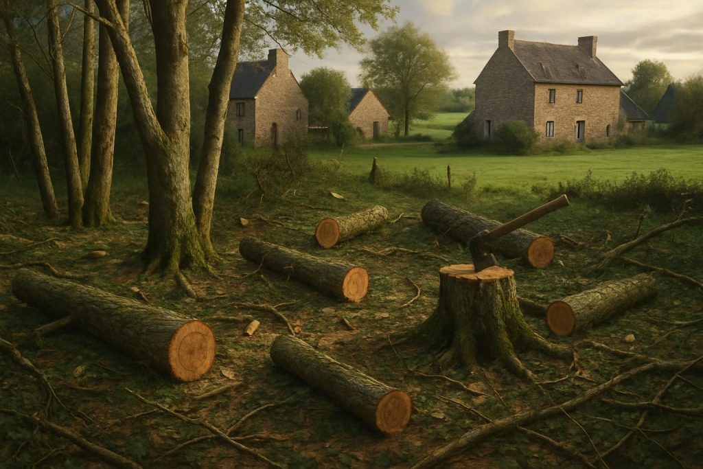 dans une commune d’ille-et-vilaine, des arbres ont été abattus de manière mystérieuse. découvrez les possibles motivations et le message caché derrière cet acte surprenant.