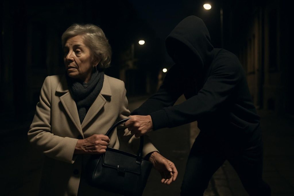 en pleine nuit, une femme de 73 ans victime d’un vol éclair en seulement 30 secondes d’inattention. découvrez les détails de cet événement inattendu et les conseils pour éviter ce type de méfait.