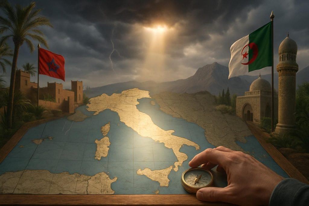 analyse géopolitique approfondie sur la position délicate de l'italie prise entre les tensions croissantes entre le maroc et l'algérie.
