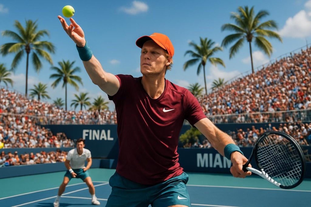 jannik sinner tente un exploit inédit en visant un doublé historique indian wells-miami, affrontant l'étonnant prodige tchèque jiri lehecka en finale à miami.