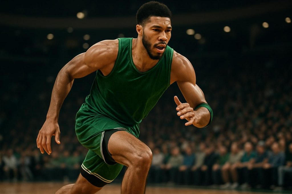jayson tatum s'apprête à faire un retour spectaculaire dix mois après sa rupture du tendon d'achille, prêt à retrouver les parquets avec une détermination remarquable.