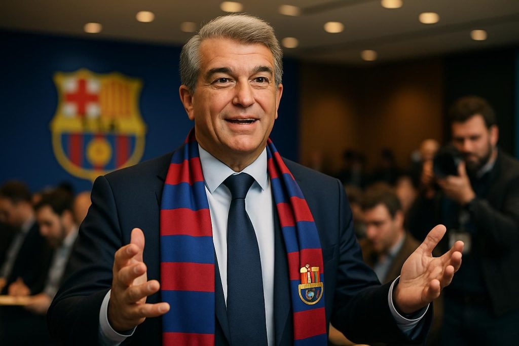 joan laporta, réélu président du fc barcelone, déclare que lionel messi mérite une statue pour immortaliser son extraordinaire contribution au club.