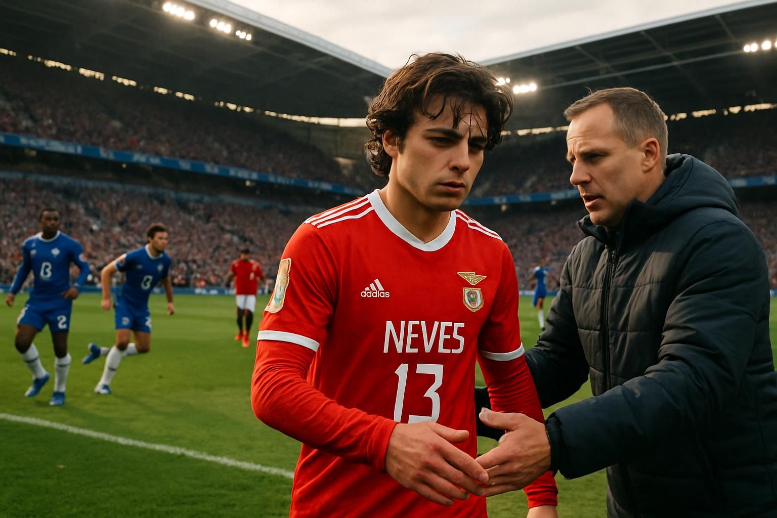 joao neves a été remplacé à la mi-temps lors du match face à chelsea, confirmant son absence pour la rencontre à venir contre nice.