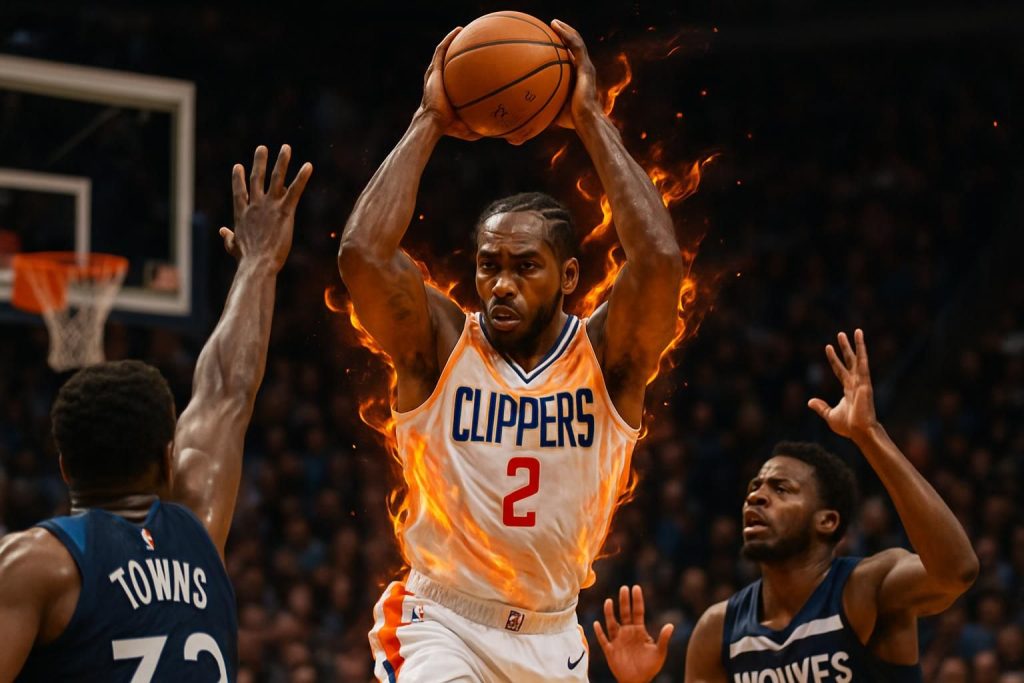 kawhi leonard explose avec 45 points et mène les la clippers à une victoire écrasante contre minnesota. découvrez les temps forts du match.