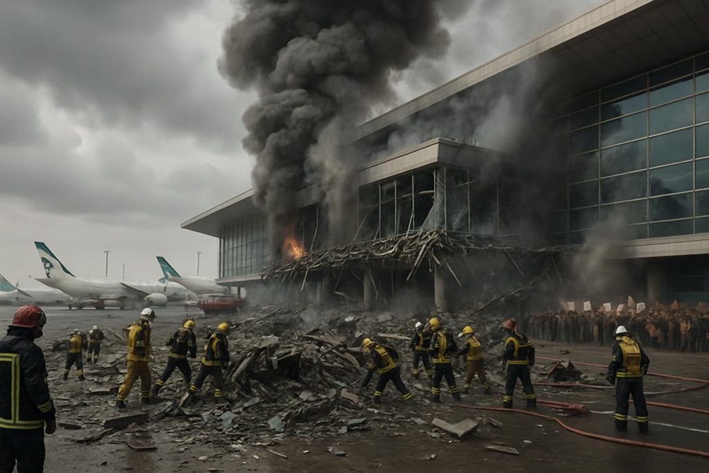 l'iran frappe le principal aéroport international alors que les grèves s'intensifient, exacerbant les tensions et perturbant les vols dans une crise majeure.