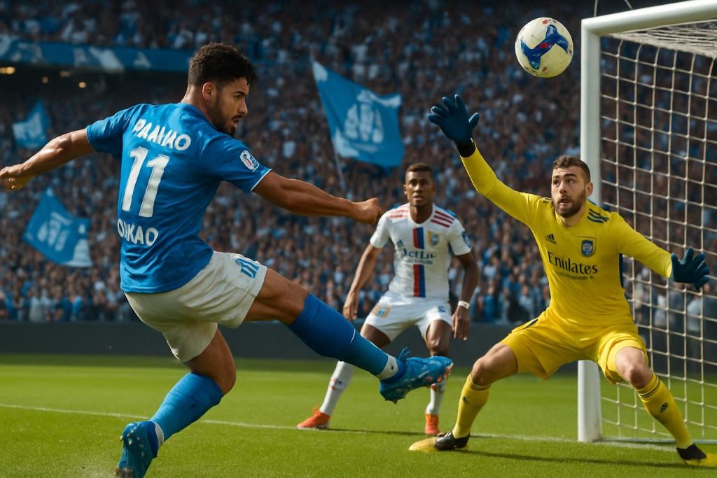 revivez la frappe spectaculaire de paixao qui permet à l'om de revenir à égalité contre l'ol dans un match intense et décisif.