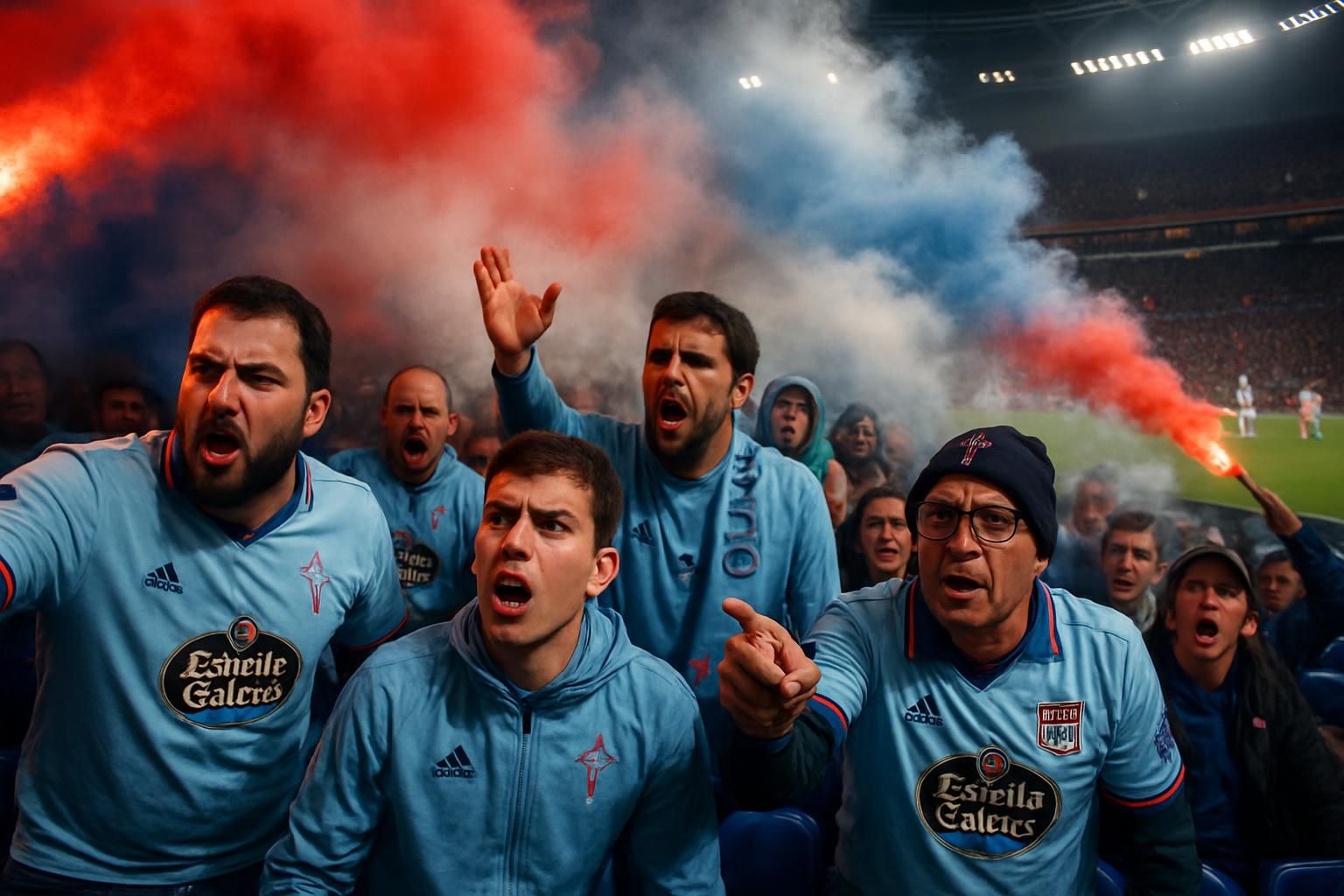 le celta dénonce l'utilisation de fumigènes lancés sur ses supporters lors du match contre l'ol au groupama stadium en ligue europa, suscitant l'inquiétude sur la sécurité des fans.