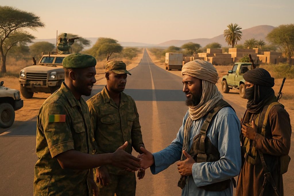 le mali annonce une trêve stratégique avec le jnim afin d'assurer la sécurisation et la réouverture du corridor vital pour la région.