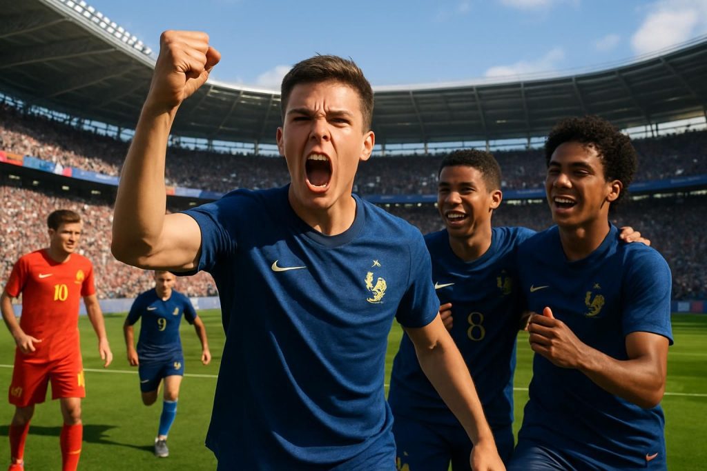 les bleuets u17 ont fait un pas décisif vers l'euro en s'imposant face à la macédoine du nord, consolidant ainsi leurs espoirs de qualification.