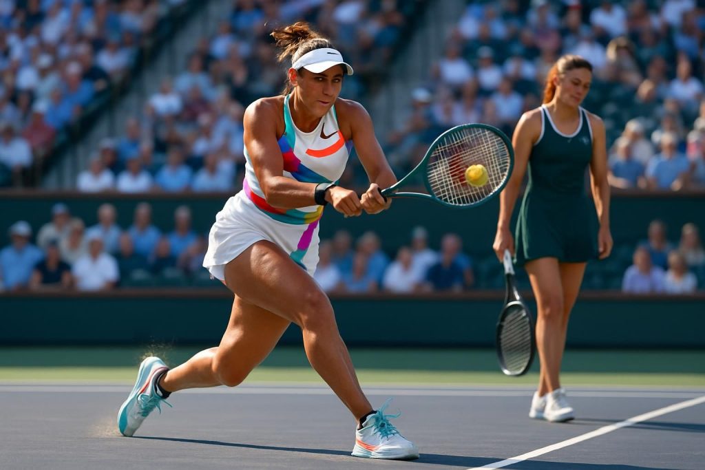 madison keys s'impose face à diane parry au deuxième tour du tournoi d'indian wells, poursuivant son parcours avec force et détermination.