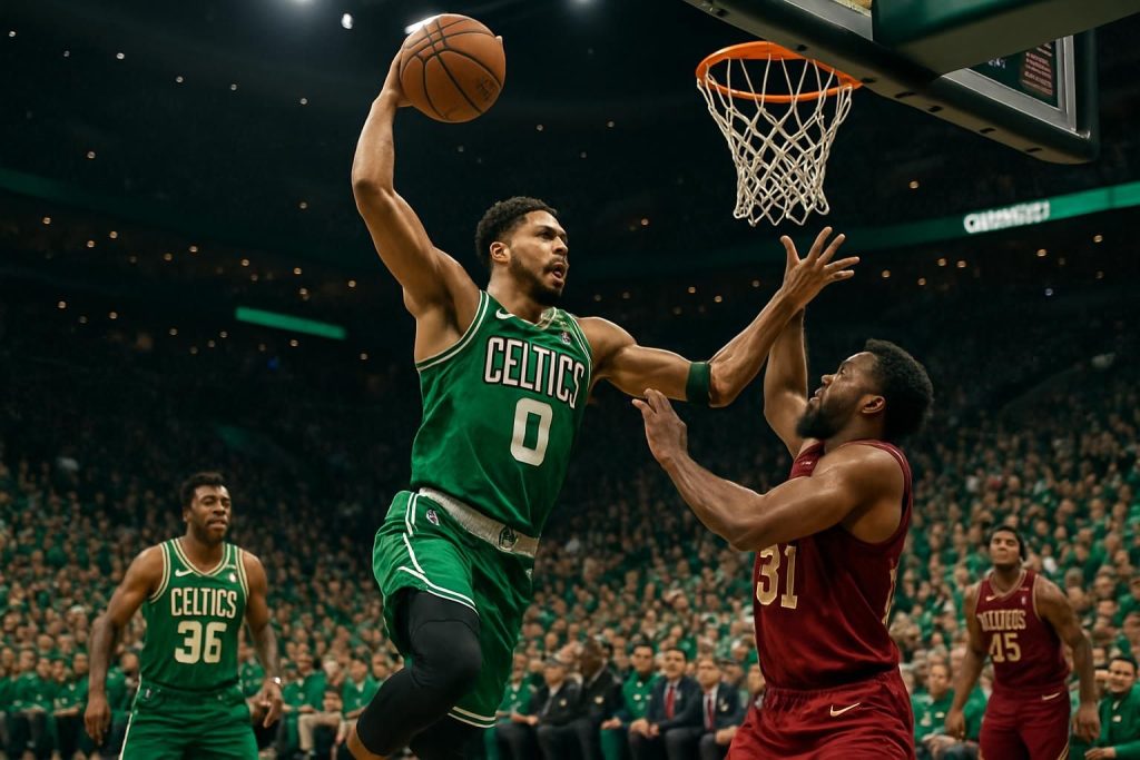 les celtics dominent encore les cavaliers en nba, remportant leur troisième victoire de la saison contre eux dans un match maîtrisé.