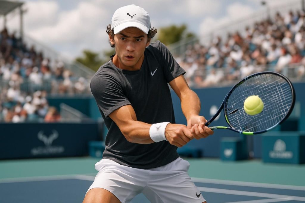 martin landaluce, formé à la rafa nadal academy et issu des qualifications, domine avec brio le tournoi de miami grâce à son talent exceptionnel.