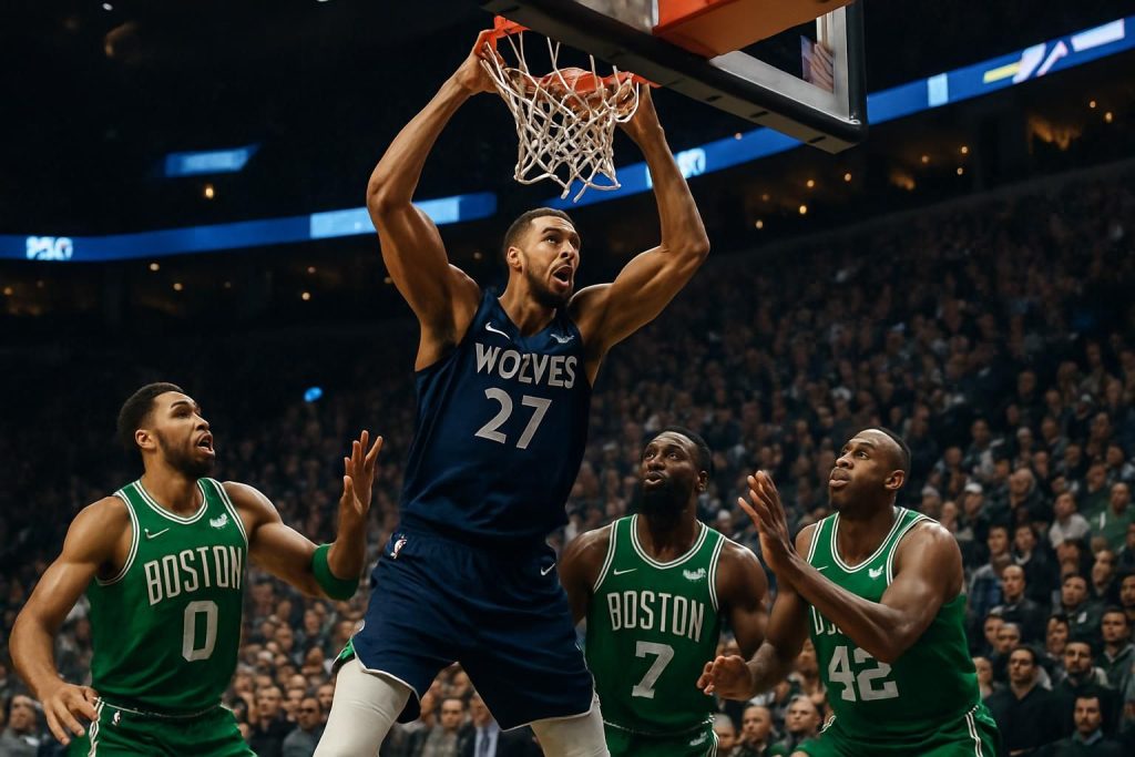 minnesota et rudy gobert dominent boston avec une performance impressionnante, consolidant ainsi leur position de leaders dans la conférence ouest.