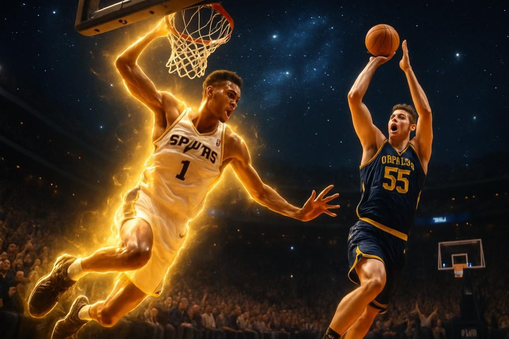 revivez une nuit étoilée en nba avec victor wembanyama qui brille à nouveau et maxime raynaud qui explose les compteurs. performances exceptionnelles et moments forts au rendez-vous.