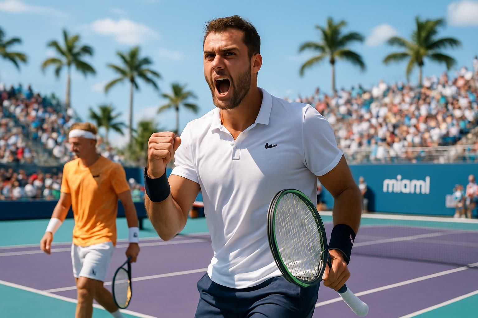 quentin halys remporte une victoire décisive contre alejandro davidovich fokina à miami, lançant ainsi une dynamique prometteuse pour la suite de la compétition.