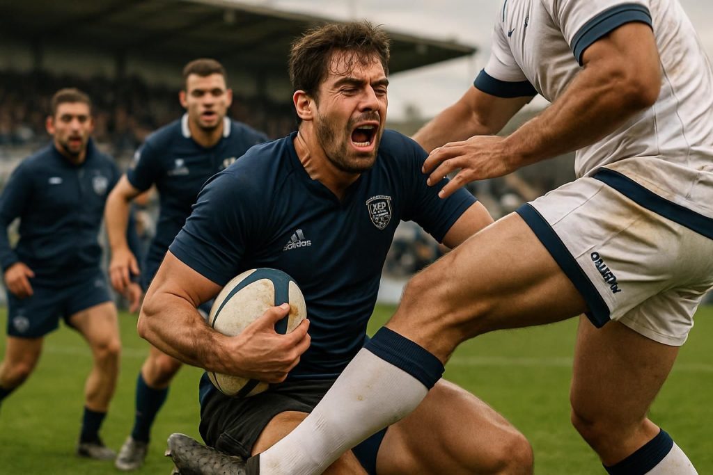 découvrez la suspension de 19 matchs infligée à un joueur de pro d2 suite à un coup de genou violent lors d'un match de rugby. analyse des conséquences et réactions.