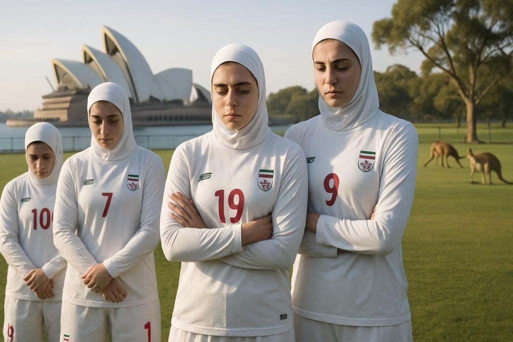 selon donald trump, l'australie accordera l'asile à certaines joueuses iraniennes qui ont refusé de chanter l'hymne national, mettant en lumière une situation politique et sportive complexe.