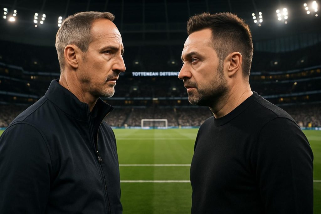 tottenham prépare l'avenir avec un duel au sommet entre adi hütter et roberto de zerbi pour succéder à igor tudor, promettant un choix stratégique entre deux coachs réputés.